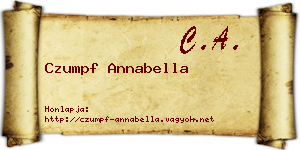 Czumpf Annabella névjegykártya